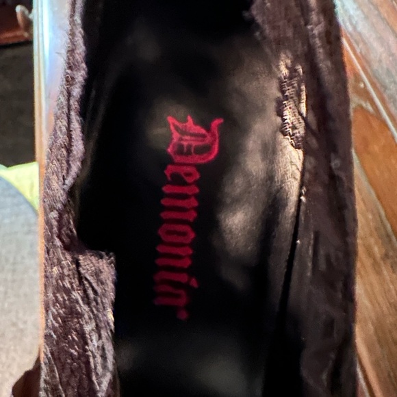 Demonia Black Heels Striking Shoes - Picture 4 of 5